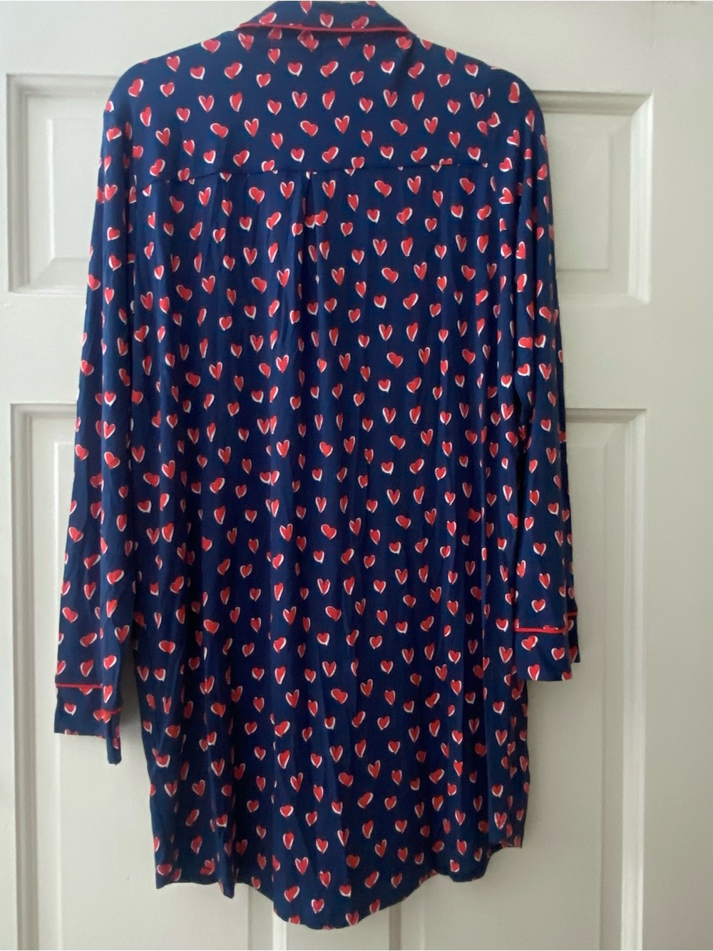 Comfy P.J. SALVAGE Love You More Nightshirt navy with Red Heart Print - Picture 6 of 11